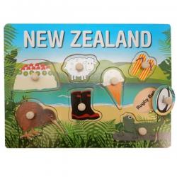 New Zealand Wooden Kiwiana Peg Puzzle