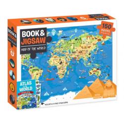 Map of the World Puzzle and Book Set