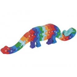 A - Z Alphabet Dizzie the Dinosaur Wooden Puzzle