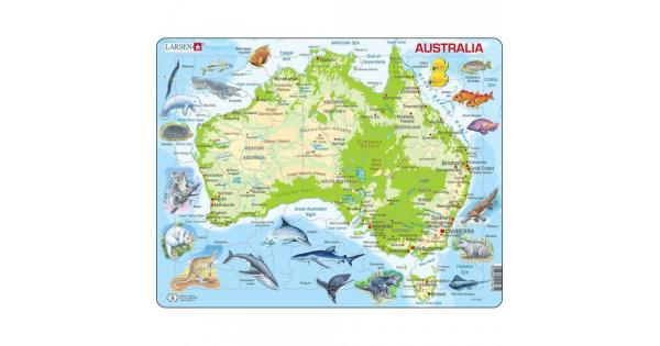 Map of Australia 65 Piece Puzzle