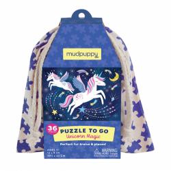 Mudpuppy Puzzle to Go Unicorn Magic