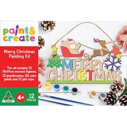 Paint and Create Merry Christmas Sign