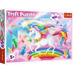 Into the Crystal World of Unicorns 100 Piece Puzzle